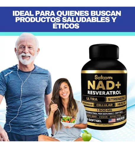 NAD + Resveratrol - Suplemento Potenciador & Rejuvenecedor + ENVIO GRATIS
