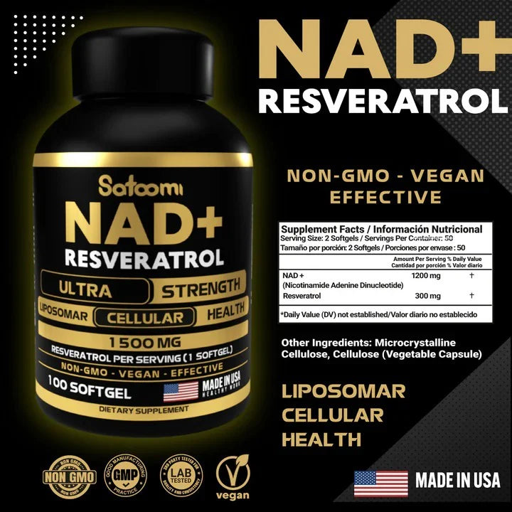 NAD + Resveratrol - Suplemento Potenciador & Rejuvenecedor + ENVIO GRATIS