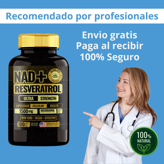 NAD + Resveratrol - Suplemento Potenciador & Rejuvenecedor + ENVIO GRATIS